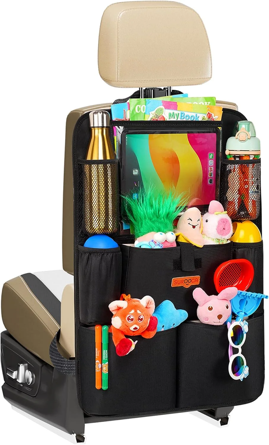 SURDOCA backseat organizer hanging on a seat back